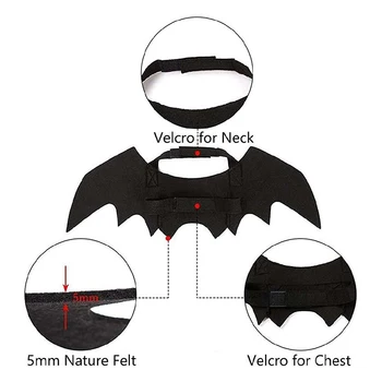  2022 Nove Hišne Živali Pes Mačka Bat Wing Cosplay Prop Halloween Kostum Obleko, Krila Kostume Foto Rekviziti Pokrivala