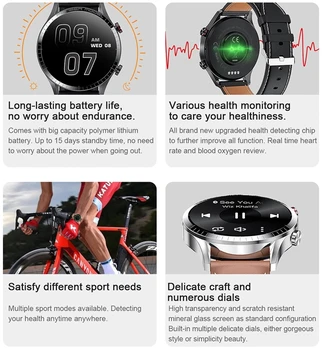  2022 Novo Smartwatch Moških AMOLED 360*360 Zaslonu je Vedno prikazan Čas Bluetooth Klic Pametno Gledati Neprepustna Za Xiaomi realme