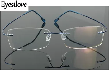  Ultra lahka rimless Optična očala okvirji moški ženske Titanove Zlitine Okvir za očala za Kratkovidnost Recept Očala