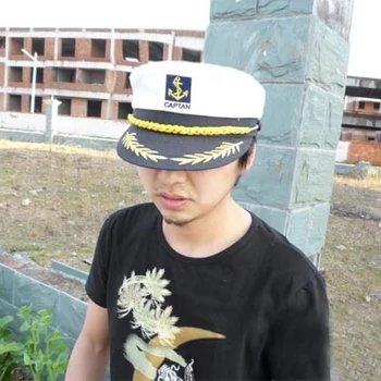  Nastavljiv Skp Mornarice Morskih Admiral Kape za Moške, Ženske Odraslih Vojaške Kape Jahta Čoln Kapitan Ladje Mornar Kapetan Klobuk Kostum