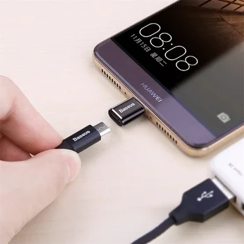  Baseus USB Tip C OTG USB, C Moški-Micro USB Ženski Kabel Pretvorniki Za Macbook Samsung S20 Xiaomi USB Tip-c OTG