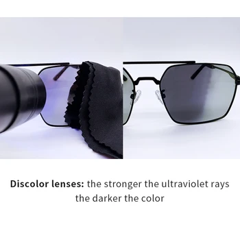  Glasesine Čisto Nov Orignal Design Polarizirana Photochromic sončna Očala Moških Vožnje Kameleon, Anti-glare sončna Očala Kvadratnih Očala