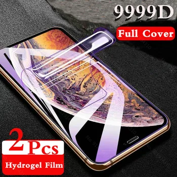  2Pcs Hydrogel Film Zaščitnik Zaslon Za iPhone 13 12 11 XR XS X 8 7 6S 6 5 5 MP Plus Max Pro Mini 2020 Screen Protector