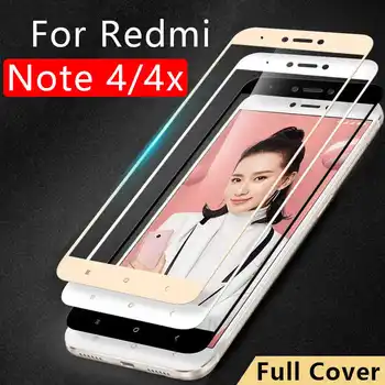  Primeru Na Xiaomi Redmi Opomba 4 4 x X Polno Kritje Kaljeno Steklo Za Xiaomi Redme Remi Ne Note4 Note4x X4 Globalni zaščitni Film Glas