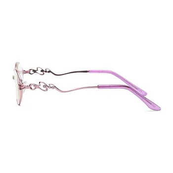  Moda Kovinski Okvir Obravnavi Očala Ženske Anti Modra Svetloba Daljnovidnost Očala Retro Očala Presbyopia +1.0+1.5+2.0+2.5...+4.0