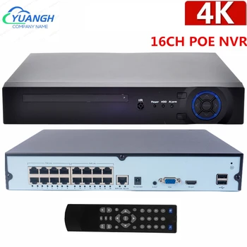  H. 265 16CH 4K POE NVR Video Nadzor, 8MP Security Network Video Snemalnik XMEye APP ONVIF Z Odpravo Nadzora