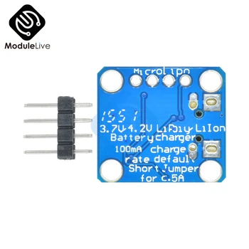  Mikro-Lipo Micro-B USB Polnilnik Baterij Polnjenje Odbor Modul Litij-Ionska LiIon MicroUSB Za LiPoLiIon v1 Senzor 5V 3,7 V dc 4,2 V