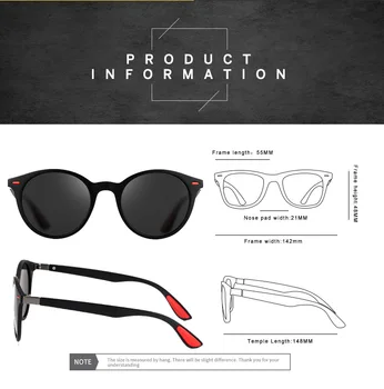  ZXWLYXGX DESIGN Moški Ženske Klasičen Retro Zakovice Polarizirana sončna Očala TR90 Noge Lažja Oblika, Ovalni Okvir UV400 Zaščito oculos