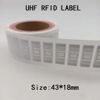  100 kozarcev ISO18000-6C UHF RFID Pasivne Knjižnica Etikete, Samolepilne Nalepke, Oznake za Knjige Upravljanje