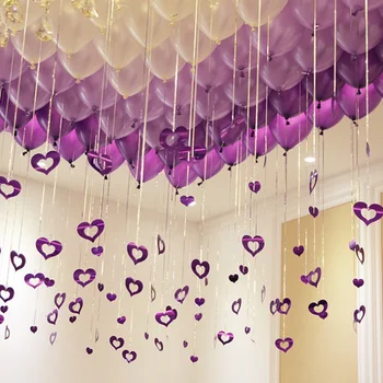  100 kozarcev Srce Laser Tiste Balone Obesek Helij Balon Dodatki, Poročni Dekoracijo Stranka Zveze valentinovo Dekor