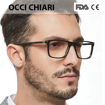  OCCI CHIARI Moških Očal Okvir Optičnih očal Okvir Moda črna očala jasno Kvadratnih očala na recept W-CERINA