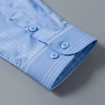  Novo pomlad in jesen Moda za Moške Business Casual Črtasto Majico Strokovno Formalno Gumb Mladi Long Sleeve Majica