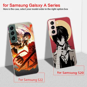  Silikonski Mehko Ohišje Za Samsung Galaxy S21 S22 S11 S10 S20 S8 S9 Plus S10lite E Ultra Luksuzni Kritje Anime Potepuške Pse Dazai Osamu