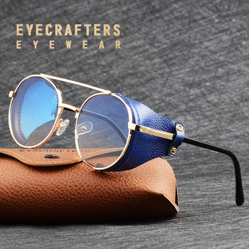  Blagovne znamke Oblikovalec Steampunk Okrogla sončna Očala Moški Ženske Retro Gradient sončna očala za Moške Letnik Očala UV400