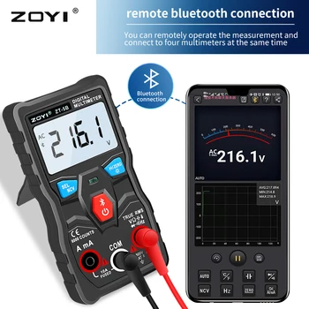  ZT-5B Digitalni 6000 Šteje Profesionalni Analogni Multimeter AC/DC Toka Napetosti Mini Izpraševalec True RMS Bluetooth Multimetro