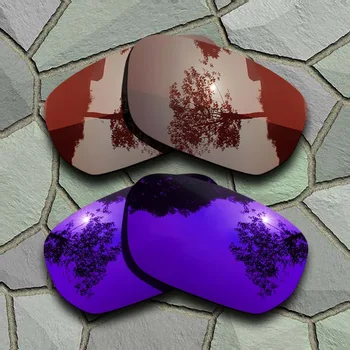  Vijolična Modra&Bronasto Rjavo Polarizirana sončna Očala Zamenjava Leč za Oakley Slog Stikalo