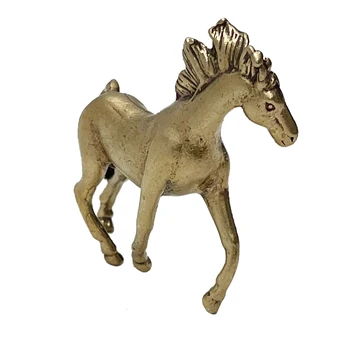  Čisti Baker 12 Nebesno Trdna Konj Feng Shui Okraski Letnik Bronasto Teče Konj Kip Miniature Figurice Namizne Dekoracije