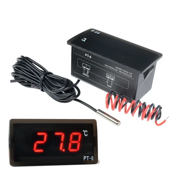  PT-6 Avto Temperature merilnik Digitalni Termometer, Higrometer Elektronski Temperatura Vlažnost Merilnika Senzor Merilnik s NTC Senzorja