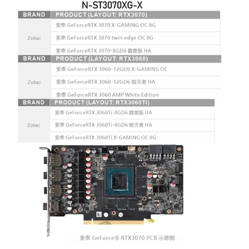  Bykski N-ST3070XG-X RGB,GPU Vode Blok za ZOTAC Geforce RTX 3070 X GAMING OC 8G/Twin Edge/ZOTAC 3060/3060ti Video Kartice