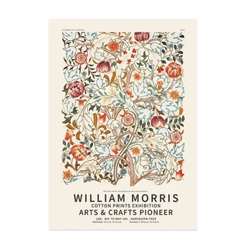  Vintage Botanični Cvetlični Plakat Divjih Rastlin William Morris Platno Stensko Slikarstvo Umetnost, Estetiko, Zidana Domača Kuhinja Soba Dekor Darilo
