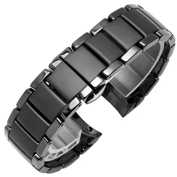  22 mm 24 mm Keramični Mix Jekla za AR1451 AR1452 Watch Band za AR Ure Pašček za Zapestje blagovne Znamke Watchband Samsung S3 S4 Ukrivljen Koncu