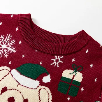 Baby Dekle Zimska Oblačila Evropskih in Ameriških Otrok Nosi Pulover za Božič Puloverju Dvojne Plasti Debele Topla Oblačila