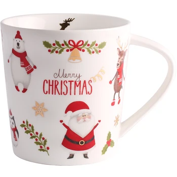  Vesel Božič darila, lepe keramične skodelice z težav poiščete Santa Claus natisnjeni domači kuhinji porcelana kave vrč 500 ml Ameriški stil