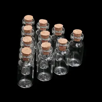  10pcs 1-20ml Majhne Fancy Prazna Steklenica, ki Želijo S plutovinastimi Zamaški Zamašek Za Diy Želijo Sporočilo Vzorec Parfuma Posodo