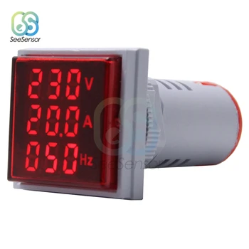  AC 50-500V 0-100A Kvadratnih LED Digitalni Voltmeter Ampermeter Napetost Tekoči Meter Avto Volt Amp Tester Detektor 110V AC 220V
