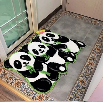  Ročno Panda Vzorec Preprogo Živali Obliko Področju Preprogo Lep Otrok Preproge Za Dnevno Sobo Mat Tapete Otroci Soba Dekoracijo