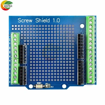 Proto Vijak Ščitnik za Arduino Open Source Gumb za Ponastavitev D13 LED NOVO Za Breadboard 3.81 Terminal dvostranski PCB SMT Spajkanje DIY