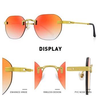  MERRYS DESIGN Luksuzni Rimless sončna Očala Za Moške, Ženske Kvadratnih Odtenki Trending Gradient sončna očala UV400 Zaščito S8431